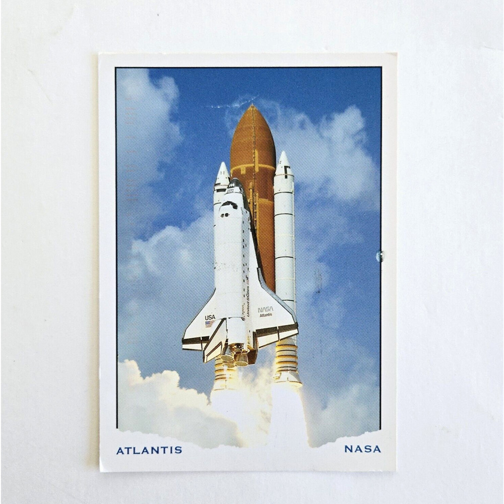 Vintage NASA Postcard Kennedy Space Center Atlantis Shuttle Cape Canaveral 1990s